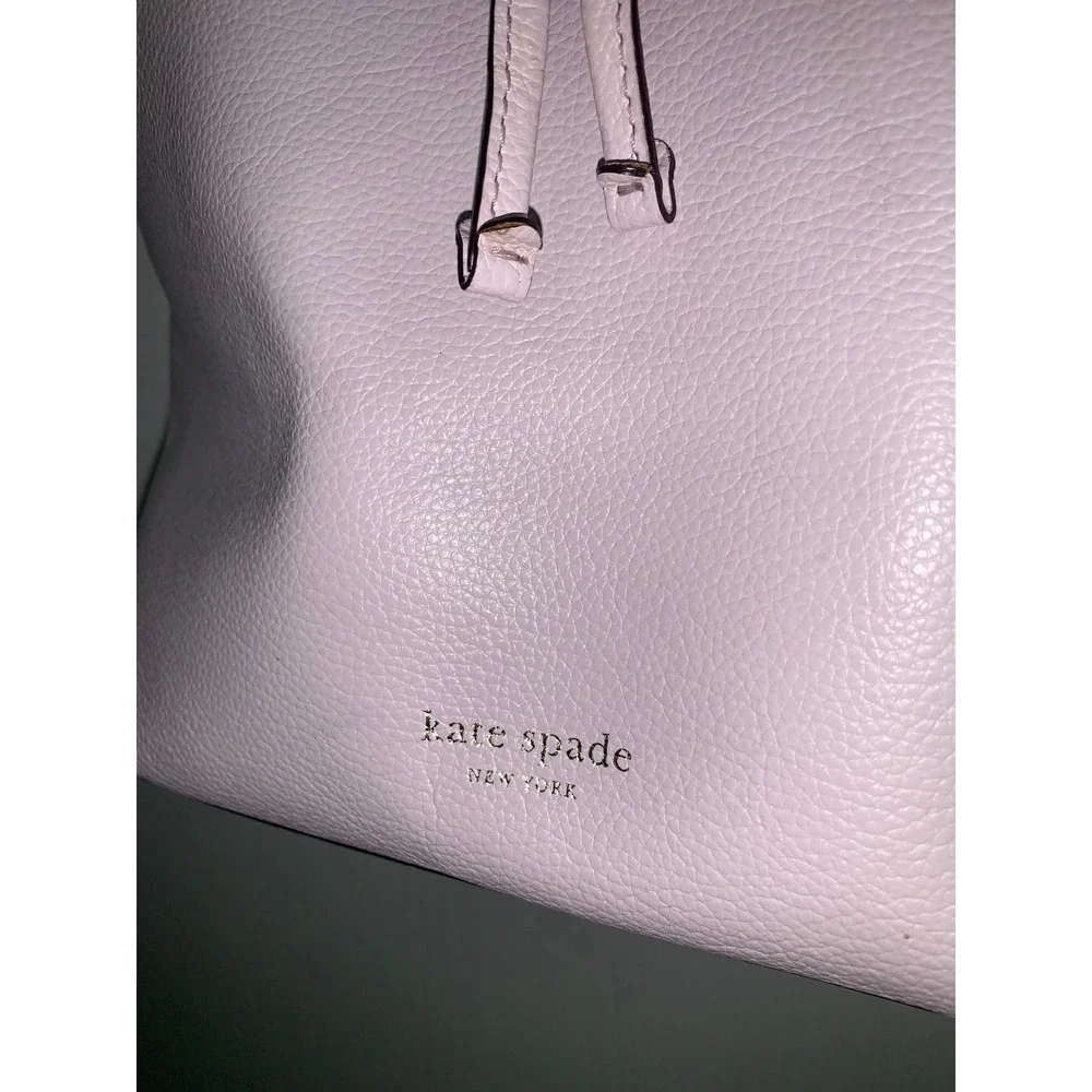 Kate Spade New York Lavender Pebbled Leather Drawstring Bucket Bag‎ Crossbody